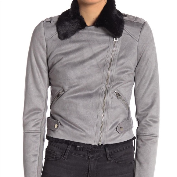 Coffee Shop Faux Fur Lined Moto Jacket - Picture 3 of 3